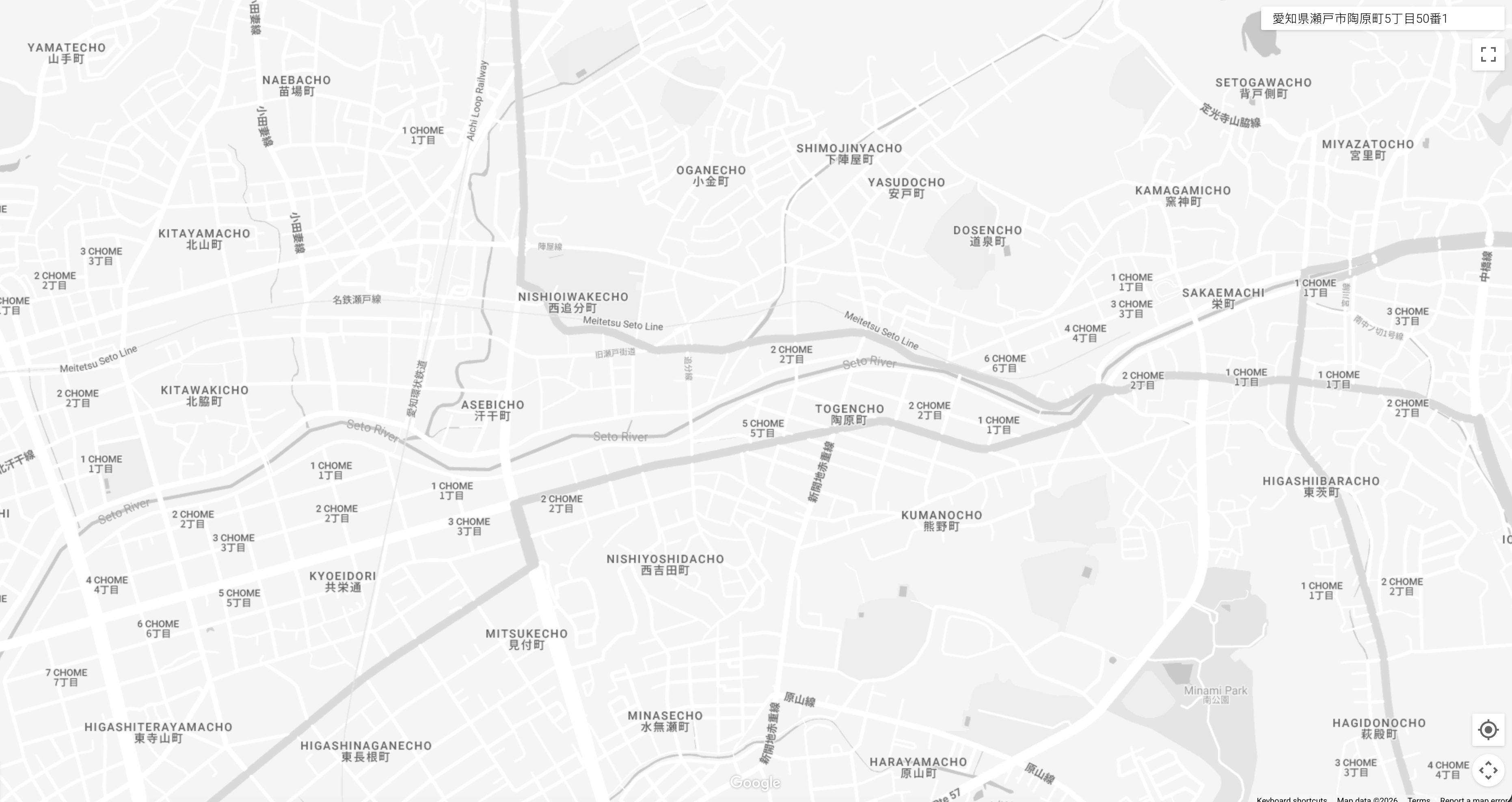 Map around AIKAN Store in Seto, Aichi